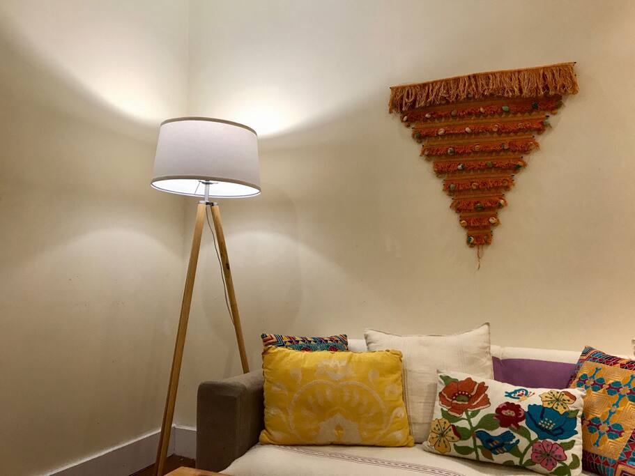 Our colorful living room.