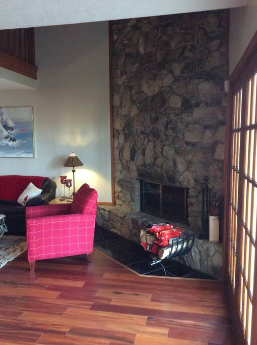 Cozy fireplace
