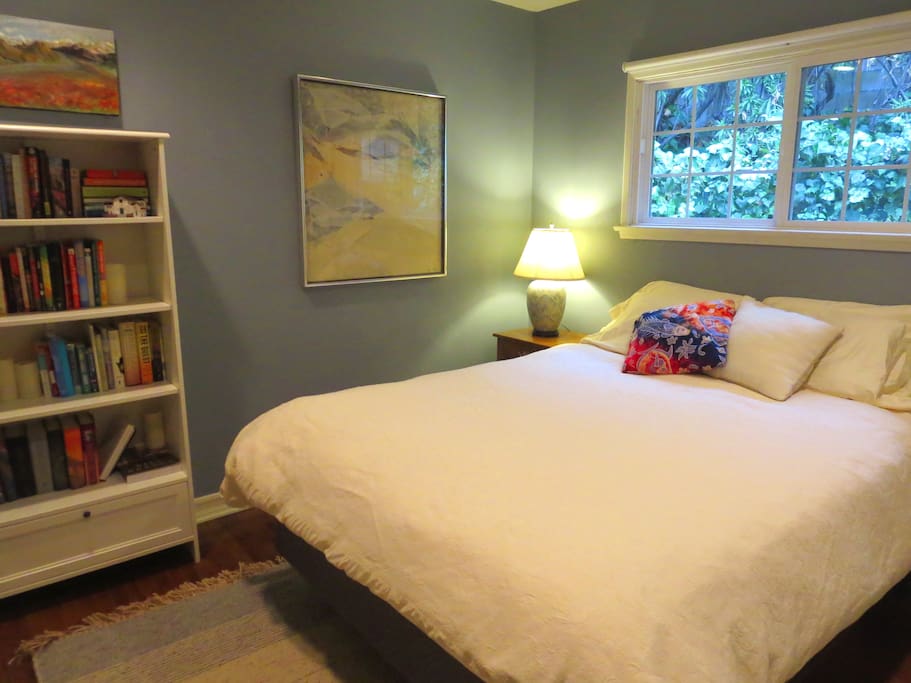 One of two bedrooms with new queen size bed