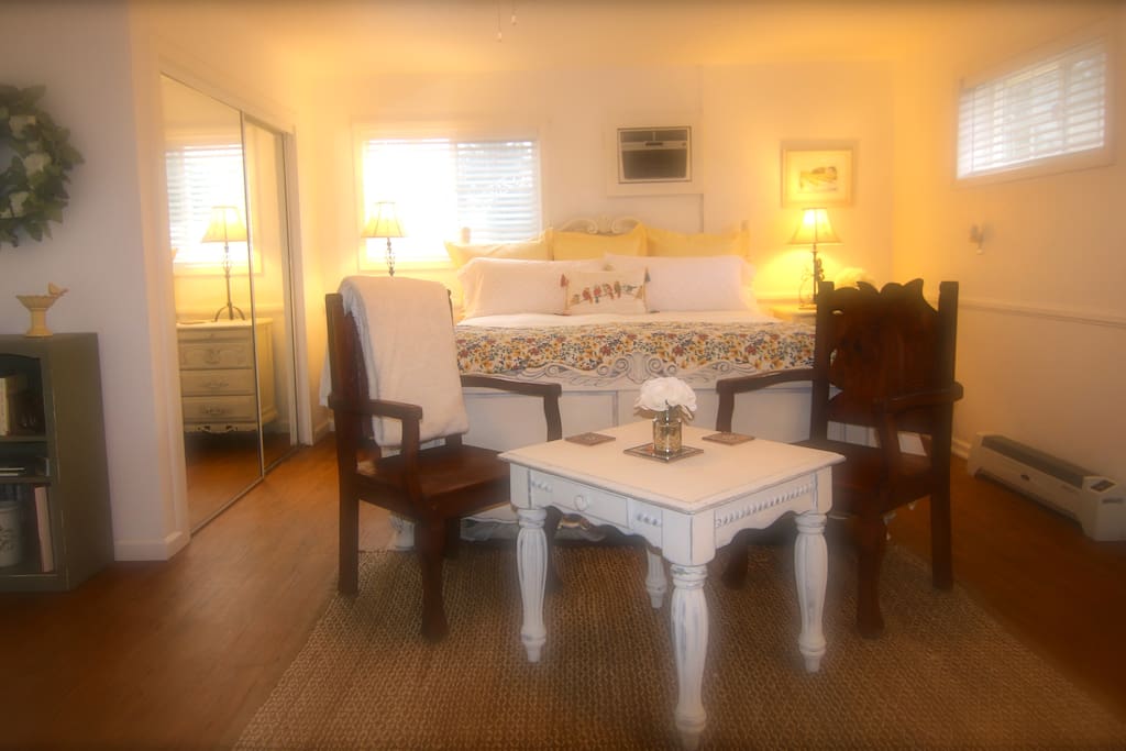 Enjoy a romantic getaway. Watch a movie, play cards, listen to classic vinyl records, or put a puzzle together.
