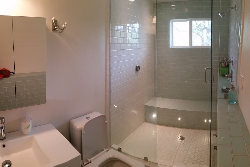 Upstairs full bathroom with steam shower