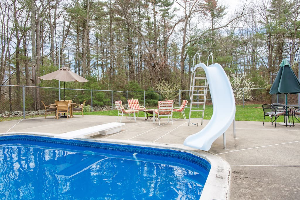 Slide, dive, or just relax by the pool.