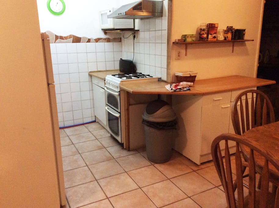 Ground floor: Kitchen includes cooker, microwave, toaster, fridge freezer, pots pans etc.