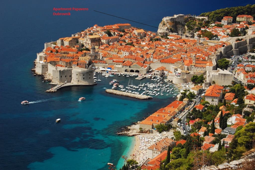 Location of the apartment - in the Old City of Dubrovnik, just within the City walls