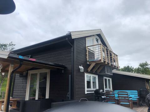 Spacious cabin with good standard and access by car.