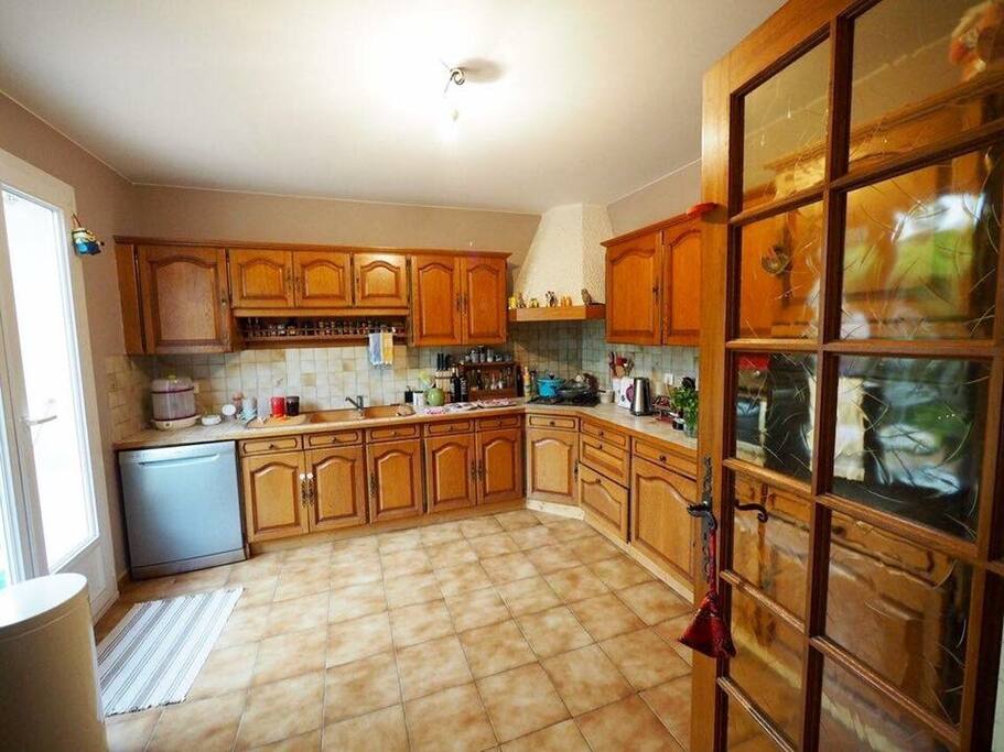 This is kitchen. We love cooking and we also provide private dinning to the guest.