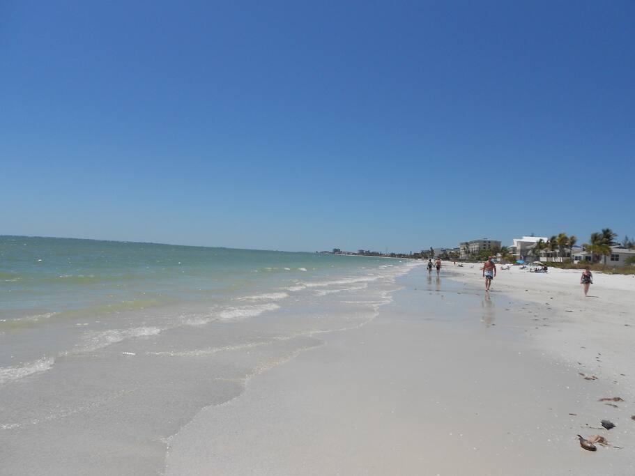 This is the beach just 8 minutes stroll away.