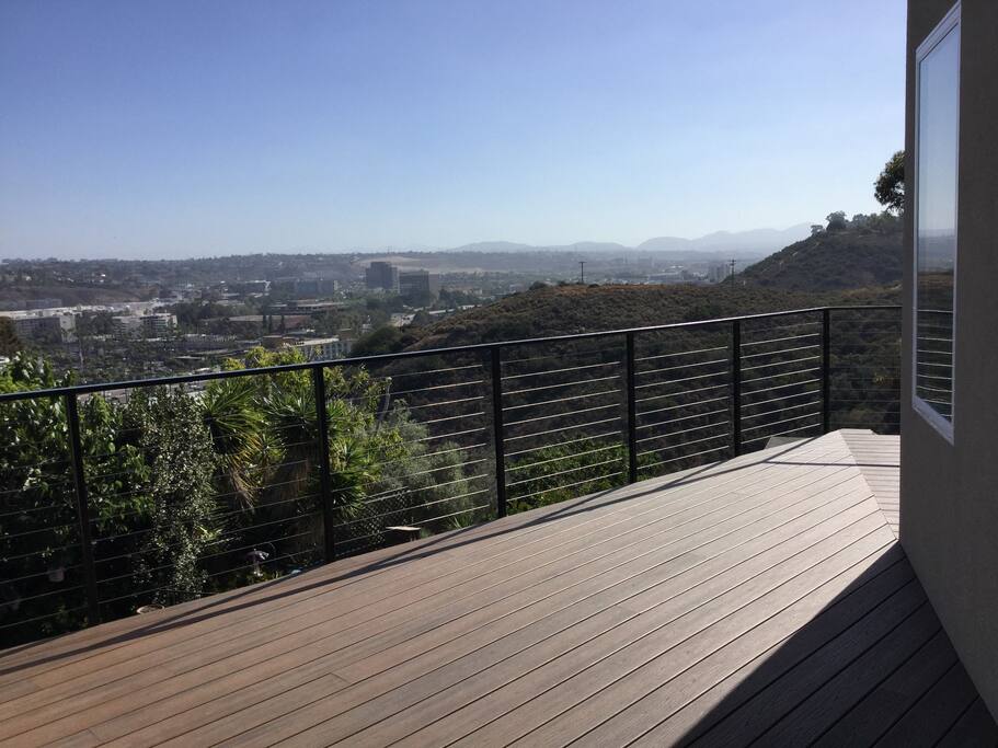 Large deck and sweeping east view