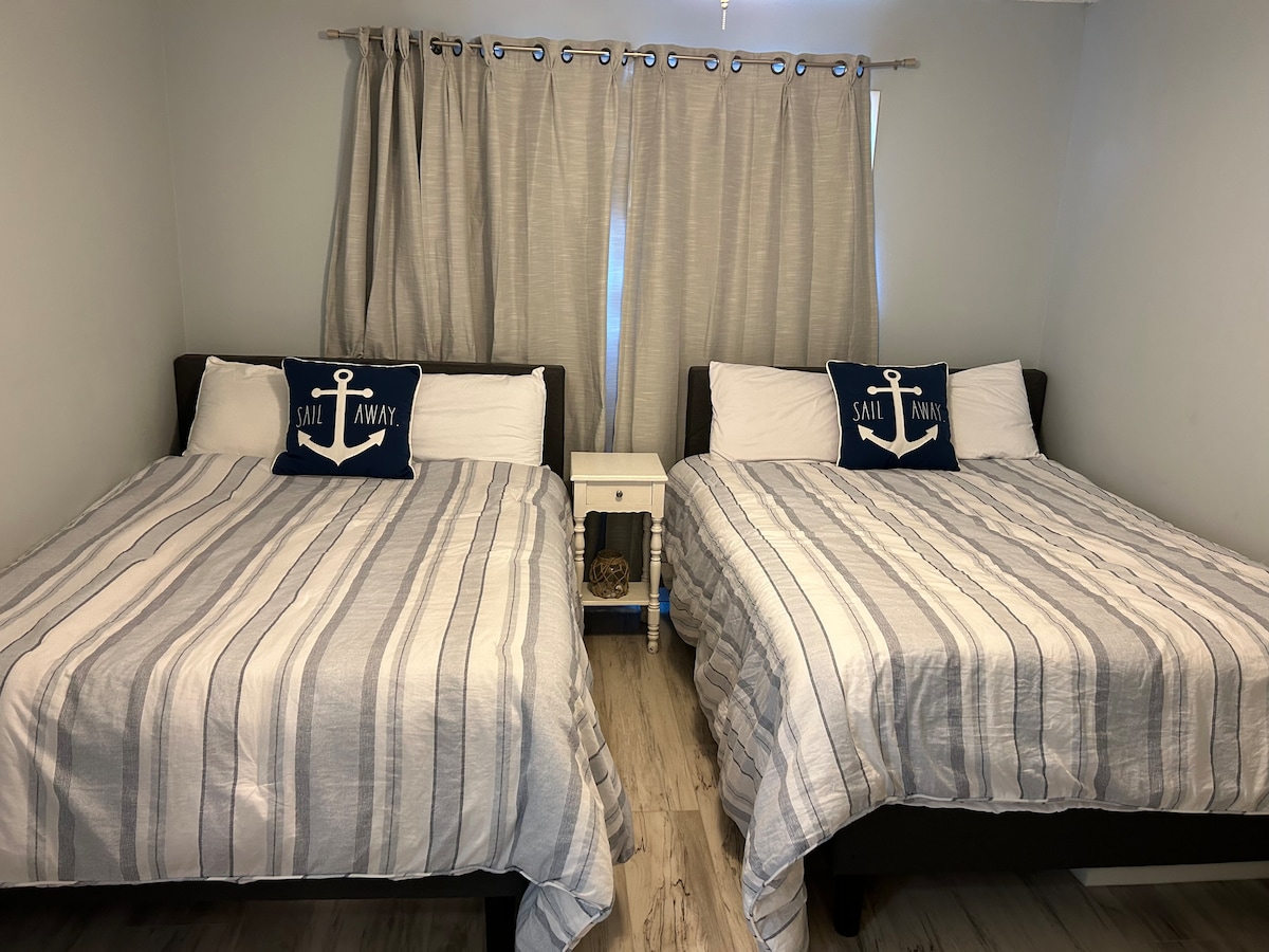 Vitanda 2 vya ukubwa kamili katika chumba cha kulala cha 2 