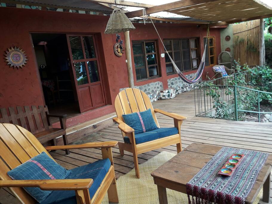 Covered outside sitting area