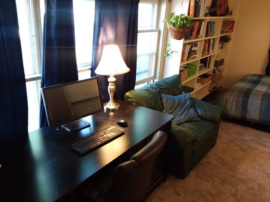 Desk and comfortable chair