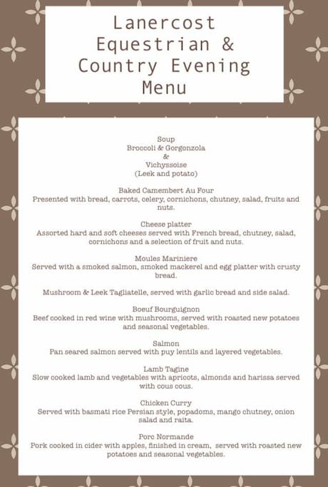 Autumn Menu