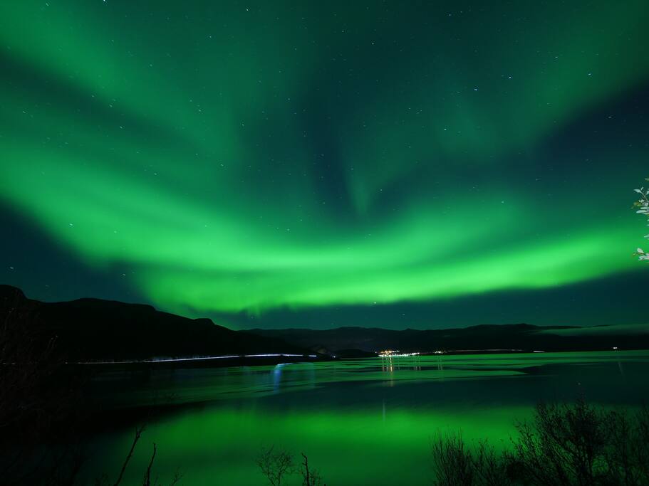 Aurora Borealis in our fjord, November 2016