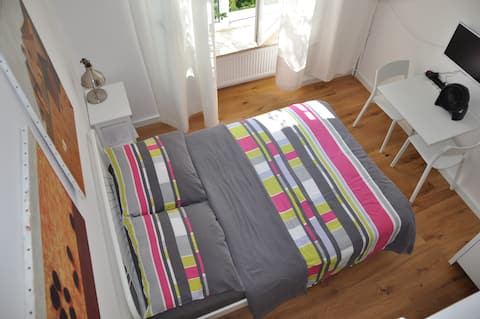 Top performing Airbnb: Mini Apartment with a large window near the Center in Mokotów
