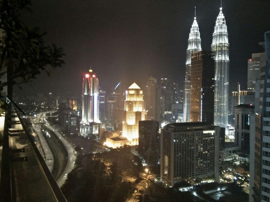 Your rooftop view at night