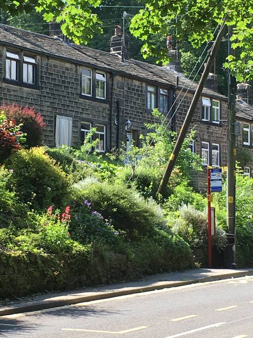 cottage viewed from road at the front