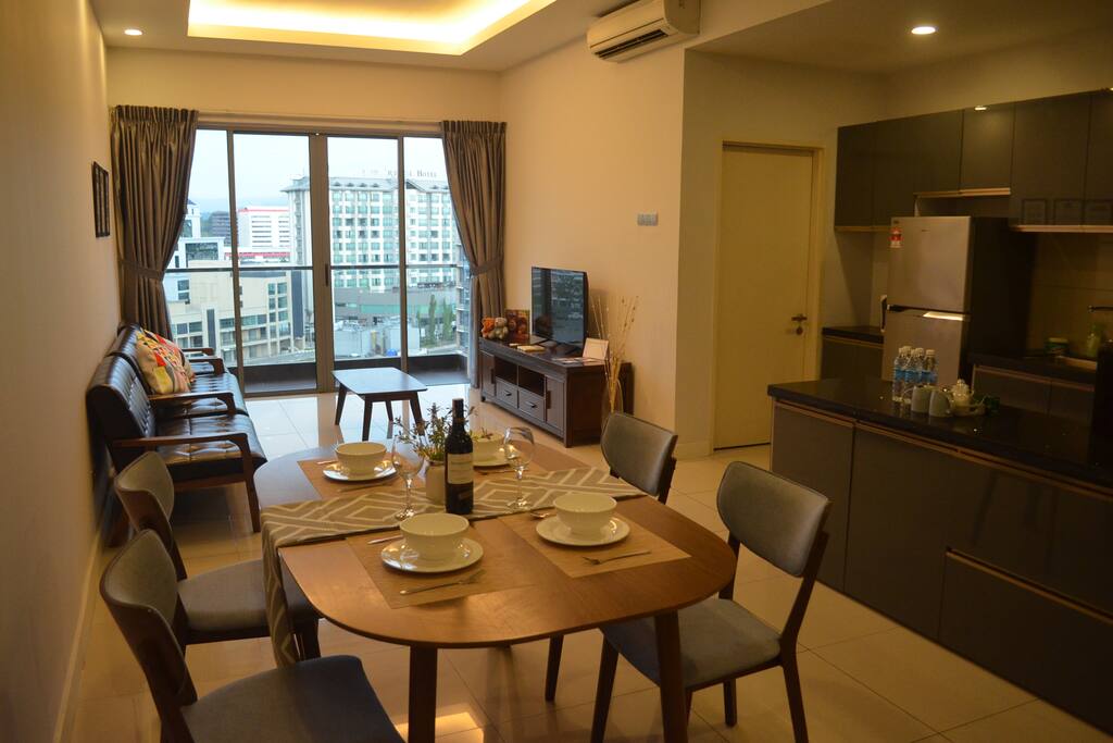Dining and living room