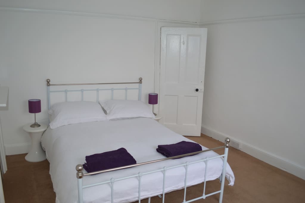 Large, bright and airy double bedroom with comfortable mattress.