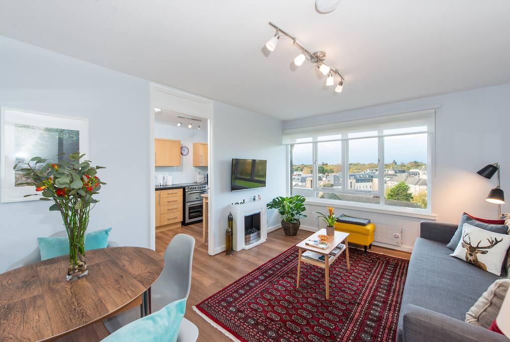 Lots of daylight comes into the lounge, with the option to use the roller blinds