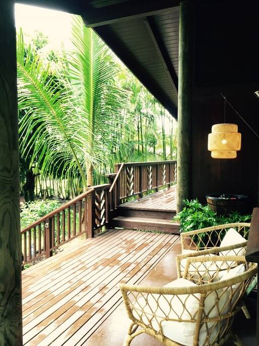 Tailored front porch.