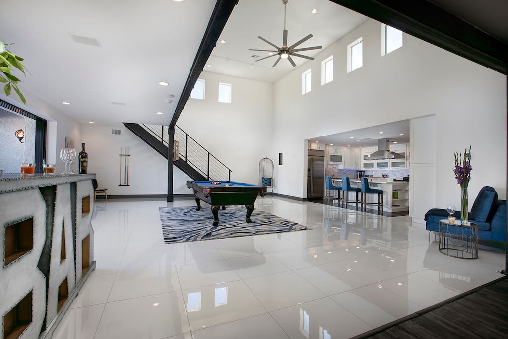 VIEW FROM BAR TO KITCHEN