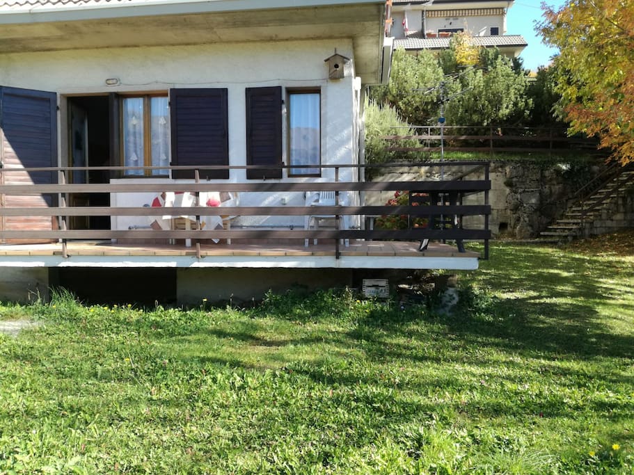 Balcone con giardino