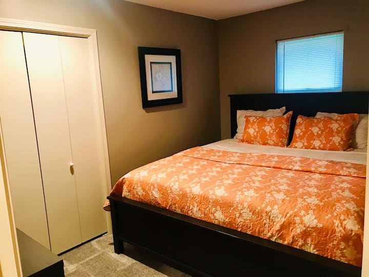 King Sized Bed in 2nd bedroom.