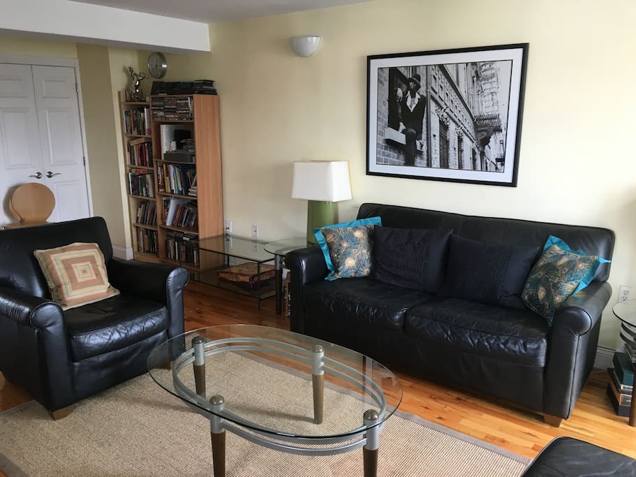 Your Living Room Space. Lots of books and novels for your reading pleasure.