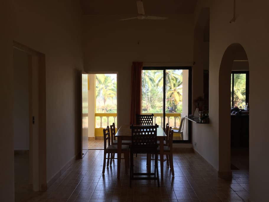 The dining area