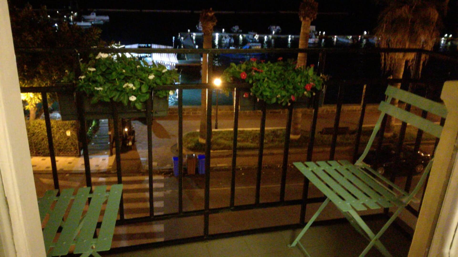 Balcony overlooking the waterfront