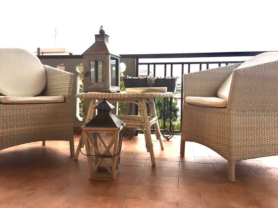 One of the balconies