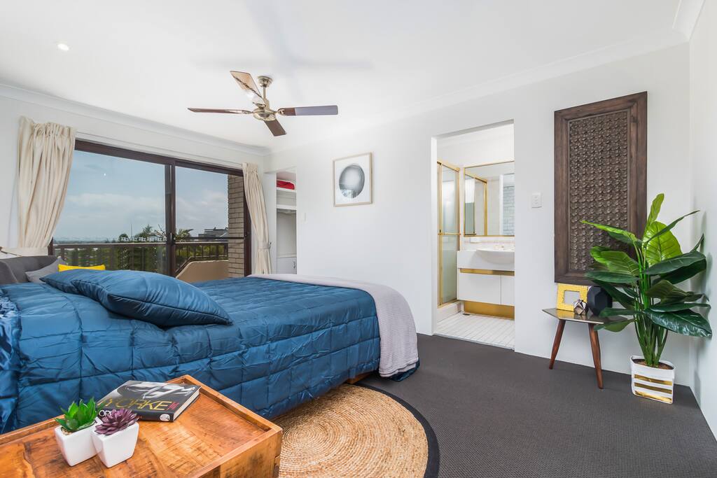 Master bedroom has an ensuite and walk in wardrobe.