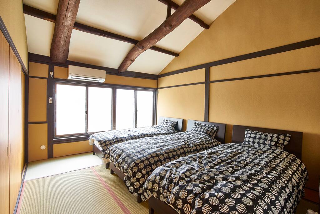 bedroom with air conditioner