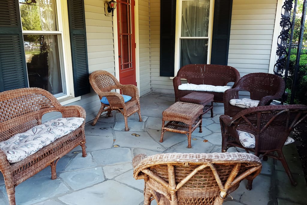 Relax on our private front porch