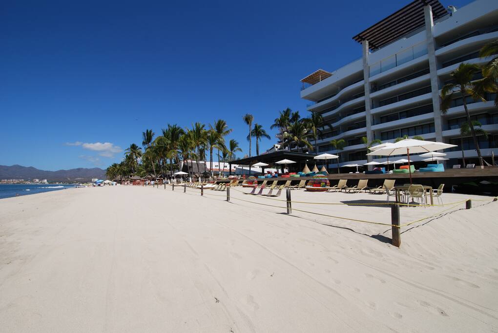 Oh...the sand! walk for miles. The condo is middle third floor