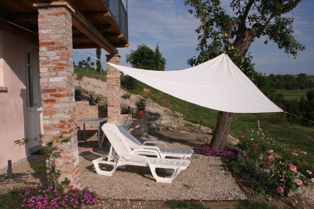 Sitzplatz mit direktem Zugang ins Schlafzimmer