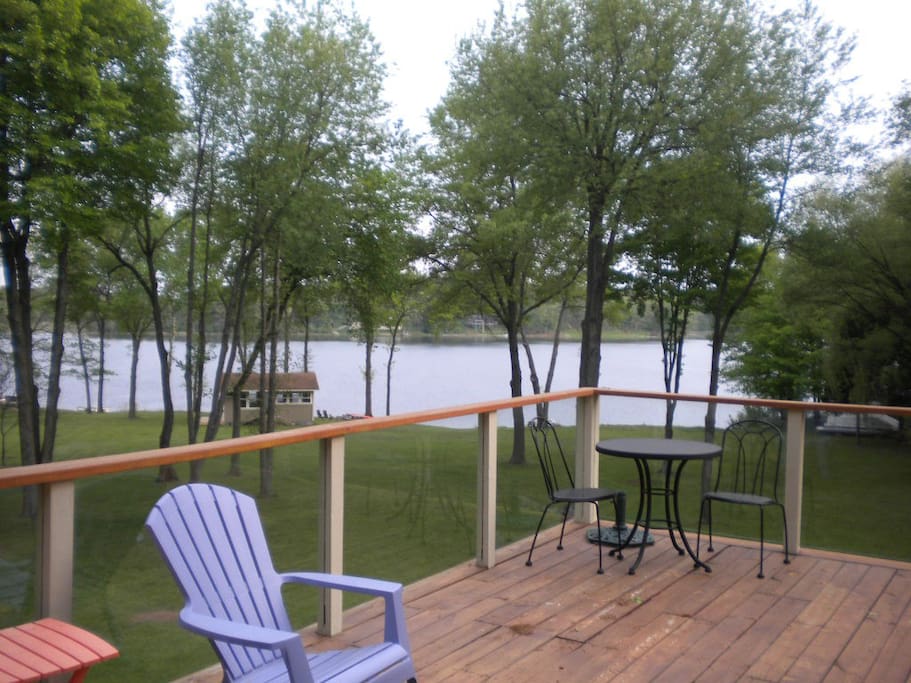 Gorgeous view of private lake from deck.