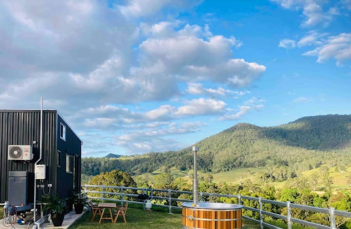 Off-Grid Tiny Home with Woodfire Hot Tub