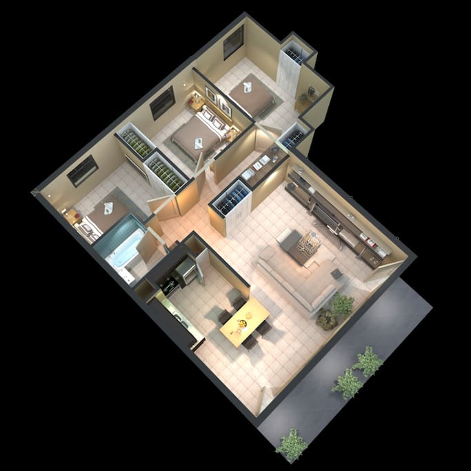 Entire 3 Bedroom Apartment that Sleeps Eight