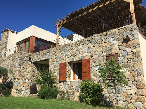 Villa with panoramic views and sunset
