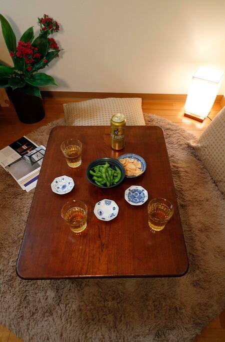 Try this combination "Beer with Edamame". It is a typical Japanese drinking style!