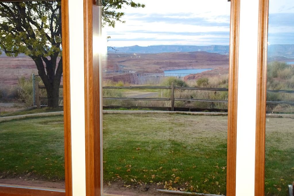 View of the lake from back windows