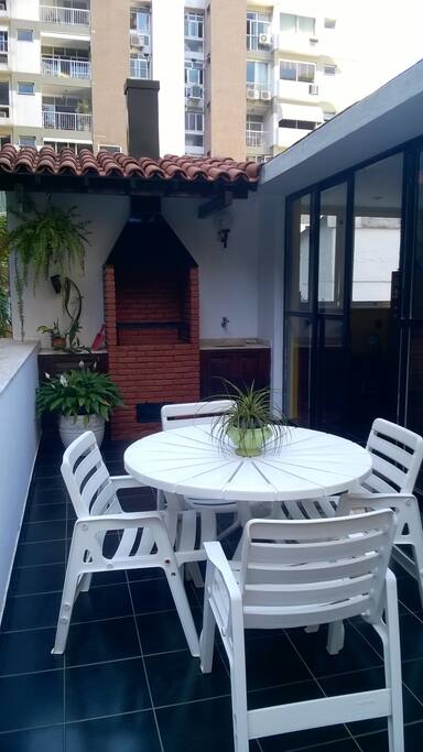 Back terrace has BBQ pit, forest view