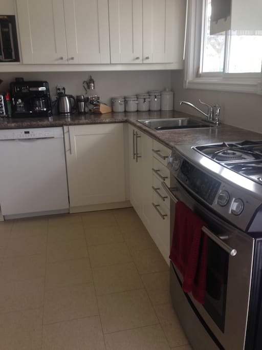 Fully functional kitchen with gas stove