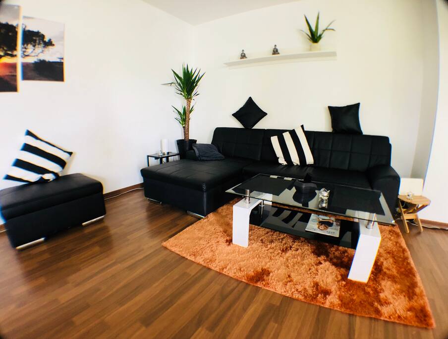 the modern furnished living room to feel good
