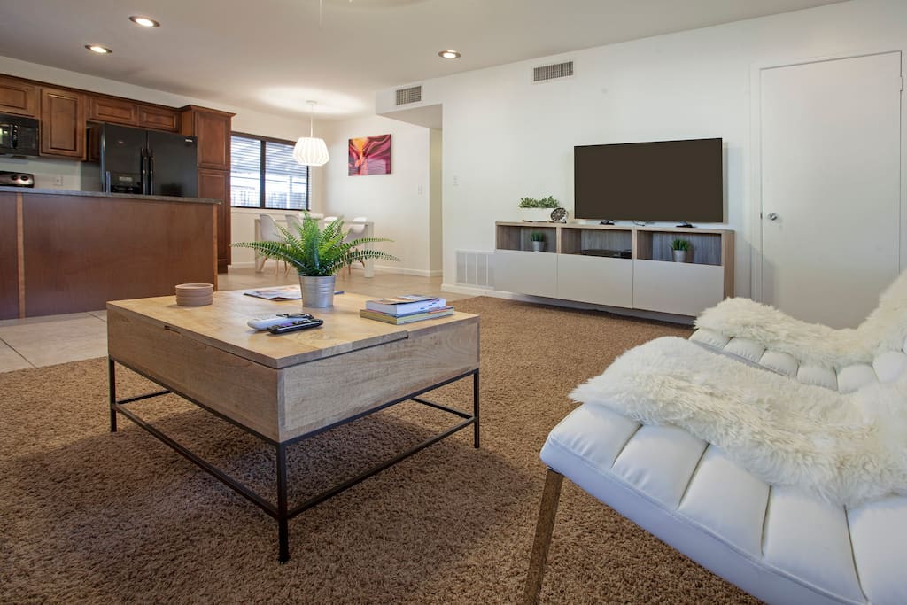 Large open plan living room and kitchen