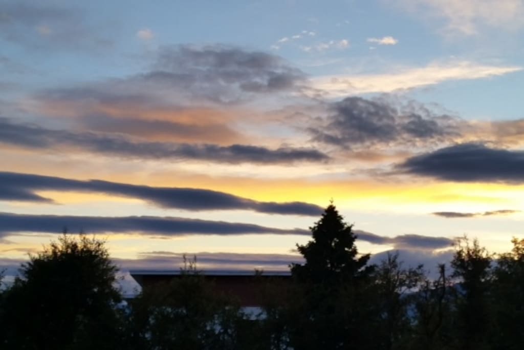 Beautiful sunset from the living room north window!