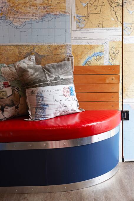 "City Flights" Rooftop Airstream Trailer Interior