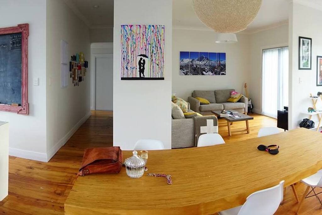 Large dining and lounge area