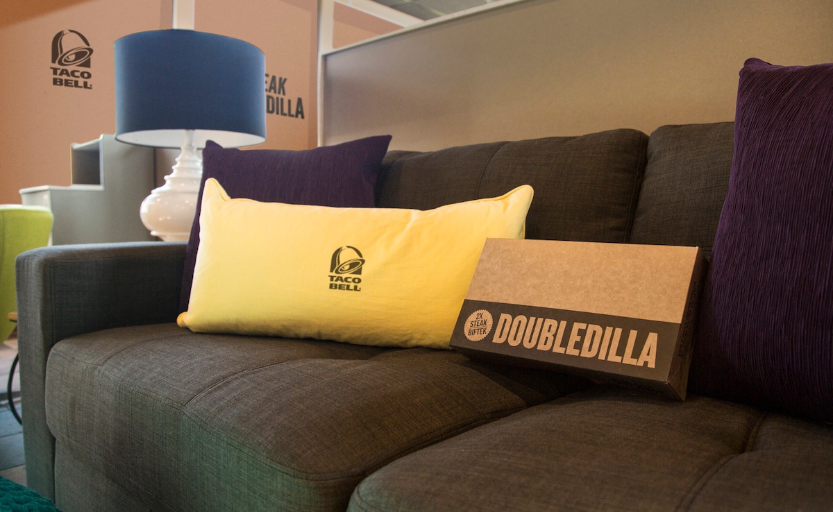 taco bell throw pillow
